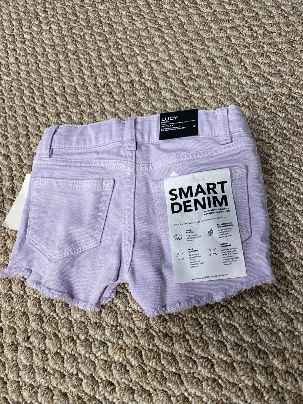 DL1961 Lucy Girl’s Lavender Denim Shorts - Smart Denim